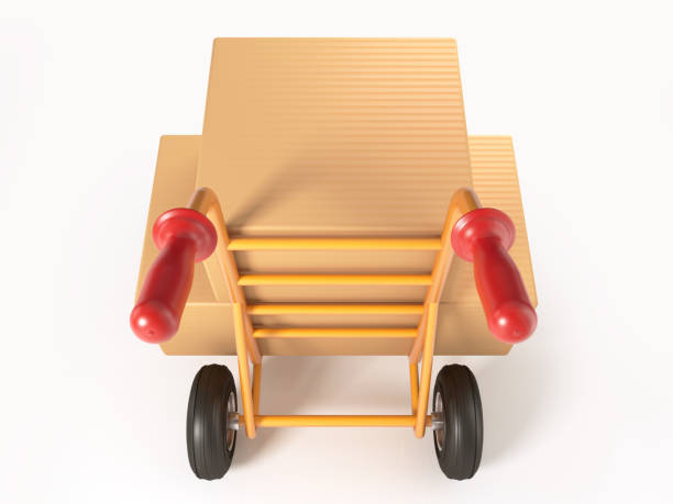 istock Cardboard Box On A Hand Truck Isolated On White Background 901666164