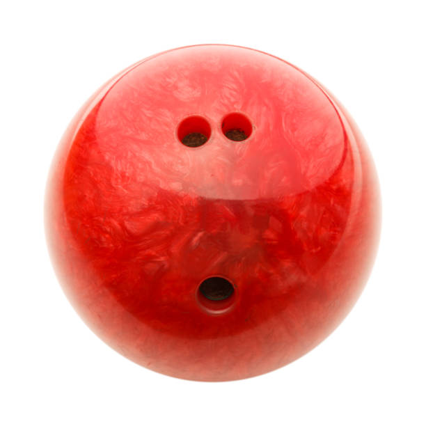 red bowling ball - bowlingkugel stock-fotos und bilder