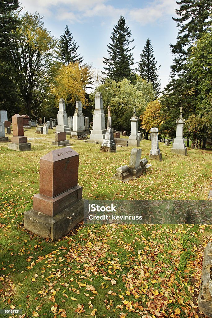 Cemetary in the Fall  Autumn Stock Photo