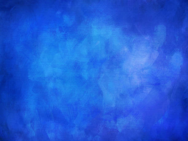 istock Abstract Blue Painting with Brush Strokes 901674614
