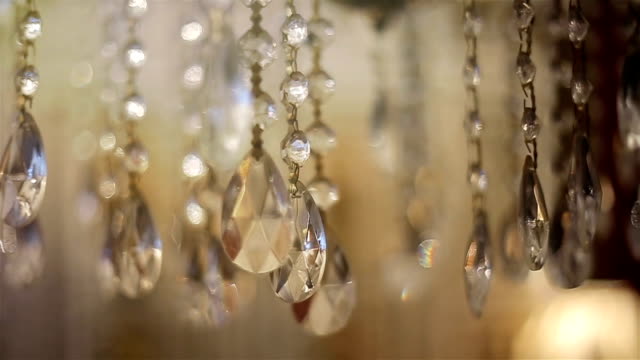 Luxury crystal chandelier,close up