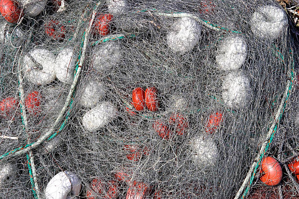 Fishing nets out to dry Fishing nets out to dry, port cala bona, mallorca, majorca, spain rope string commercial fishing net closed stock pictures, royalty-free photos & images