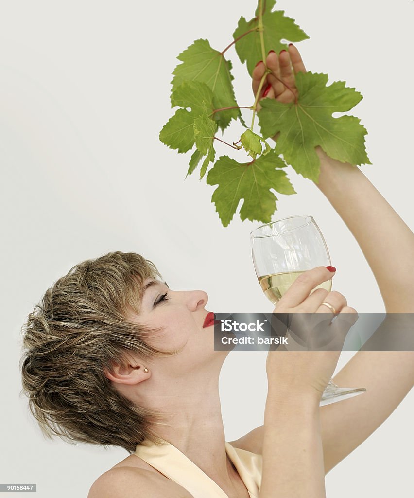 Ein Glas Wein - Lizenzfrei Abendkleid Stock-Foto
