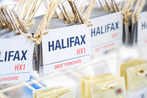 Small souvenir signs of Halifax, West Yorkshire, England stock photo