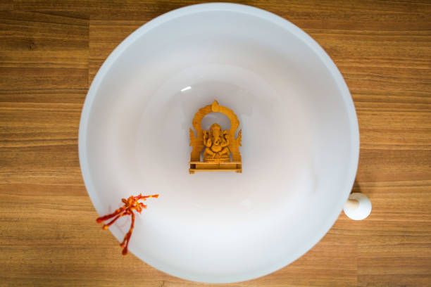 Big crystal singing bowl solo close up