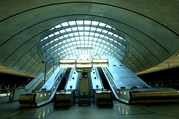istock Bank Street Exit at Canary Wharf Station 90168987