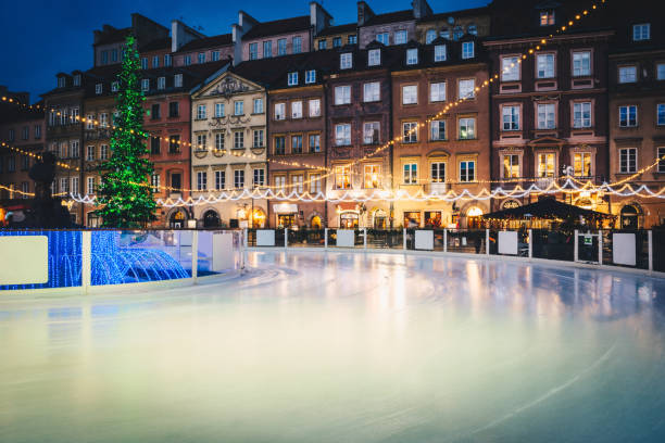 istock Ice rink at the old town 901698636