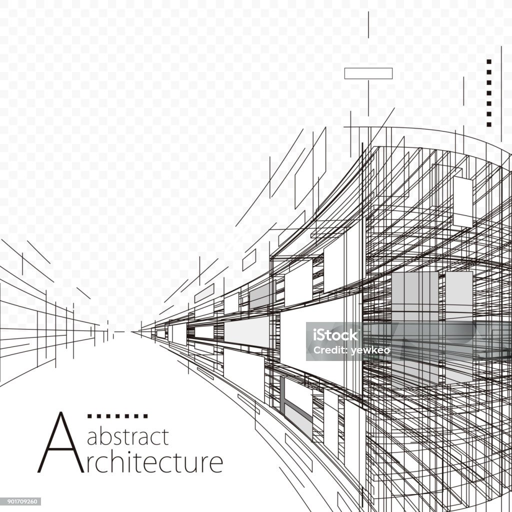 추상적임 아키텍처 설계 - 로열티 프리 배경-주제 벡터 아트