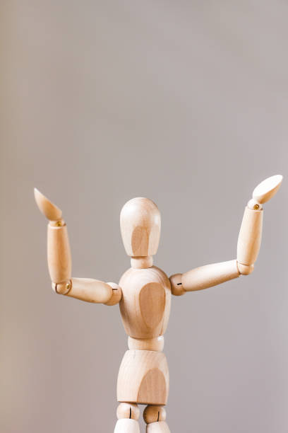 istock Wooden mannequin isolated on white background 901710052