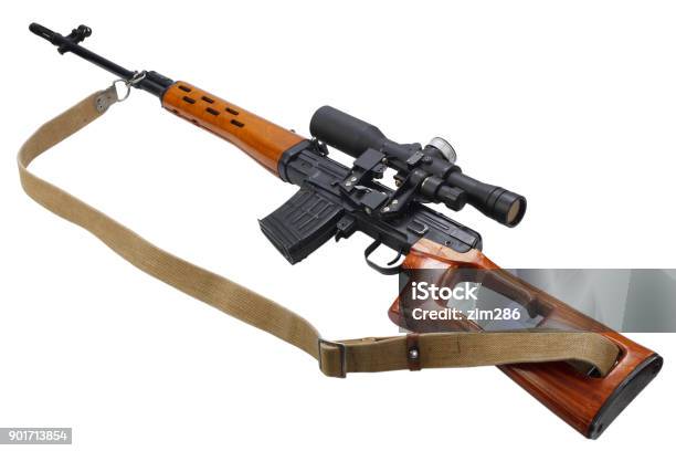 Svd Sniper Rifle Isolated - Fotografias de stock e mais imagens de