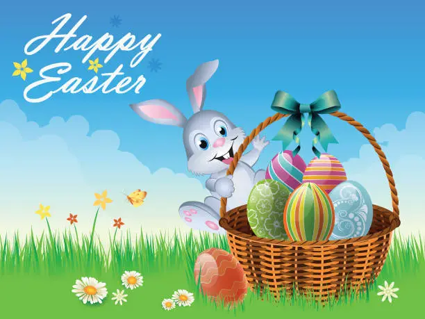 Vector illustration of Happy Easter