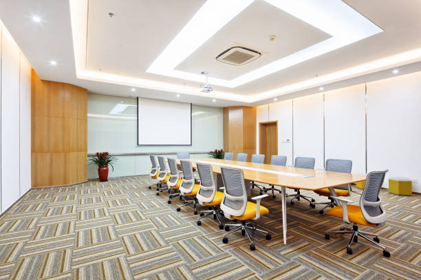 istock interior of modern meeting room 901732756