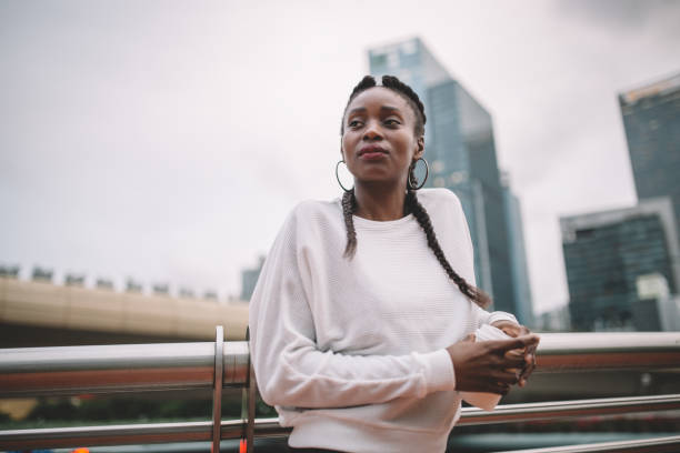 istock Black woman on coffee break 901739202