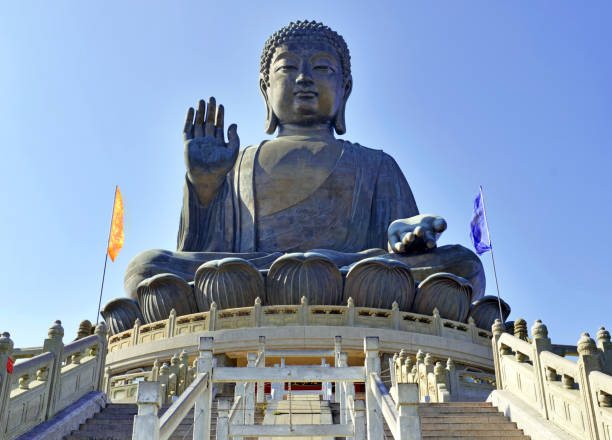 Tian Tan Buddha or Giant Buddha at Ngong Ping, Lantau Island, Hong Kong China Tian Tan Buddha or Giant Buddha at Ngong Ping, Lantau Island, Hong Kong China tian tan buddha stock pictures, royalty-free photos & images