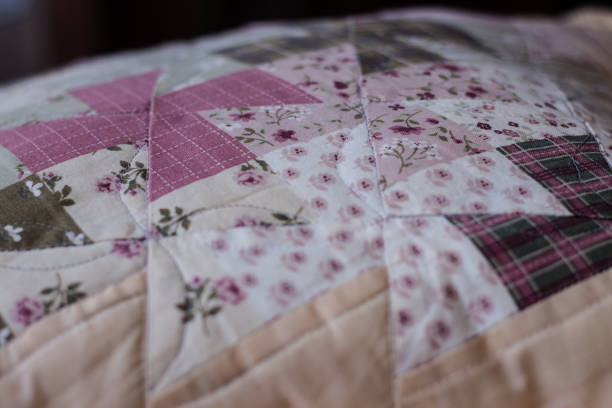 istock Lovely shot of pillow created by patchwork technique. Pillow from my Grandma 901776460