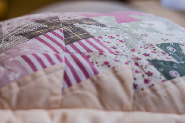 istock Lovely shot of pillow created by patchwork technique. Pillow from my Grandma 901776614