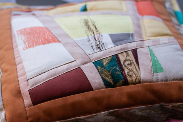 istock Lovely shot of pillow created by patchwork technique. Pillow from my Grandma 901776710