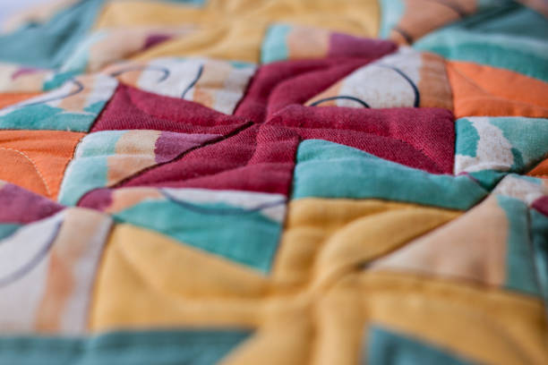 istock Lovely shot of pillow created by patchwork technique. Pillow from my Grandma 901776994