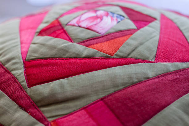 istock Lovely shot of pillow created by patchwork technique. Pillow from my Grandma 901777086