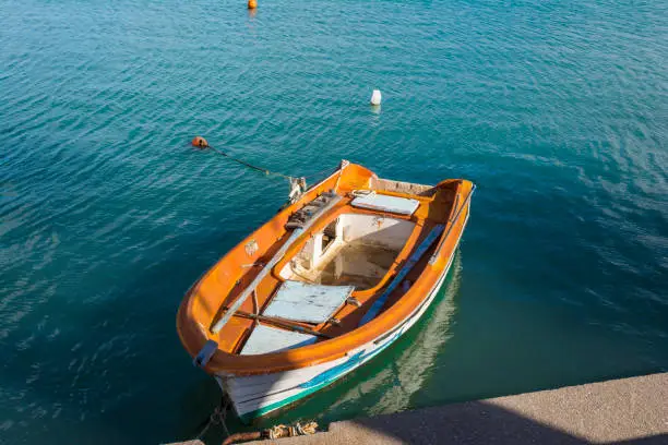 Photo of Old fishing boat at port of Sitia, eastern Crete, Greece