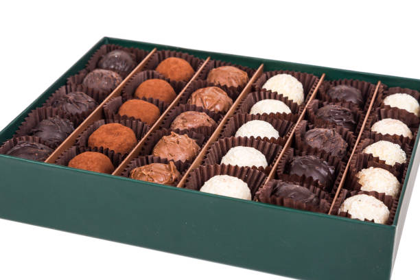 istock Chocolate Balls in Box on White 901787806