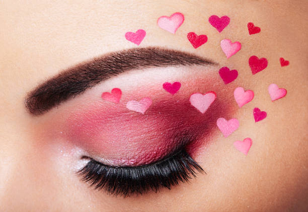 istock Eye make-up girl with a heart 901788940