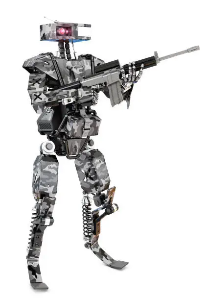 robot soldier, 3d rendering