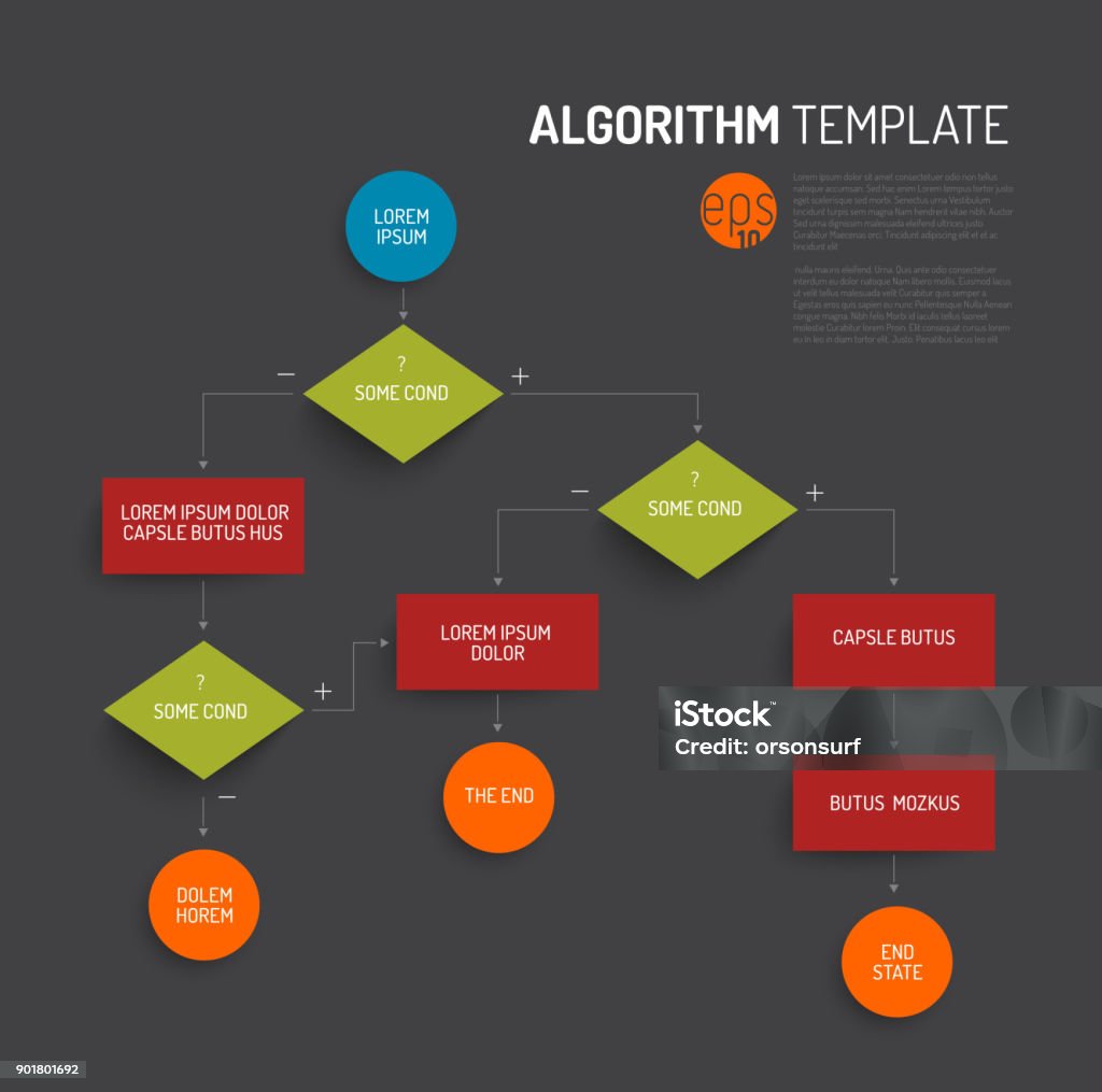Abstract Algorithm Vector Template Stock Illustration - Download Image ...