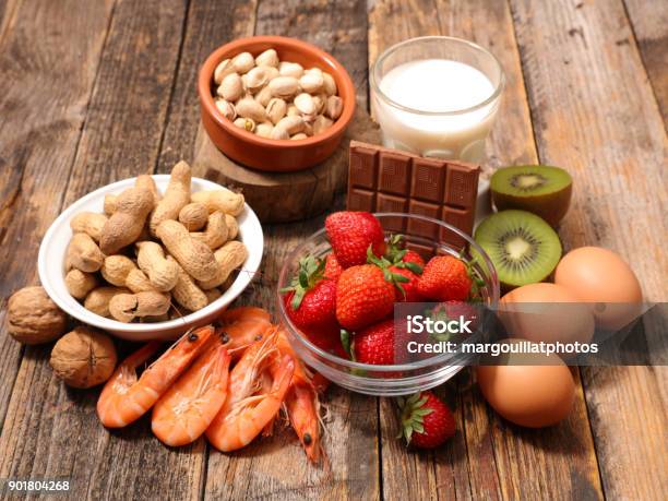 Assorted Food Ingredient Stock Photo - Download Image Now - Food, Pollen, Allergy