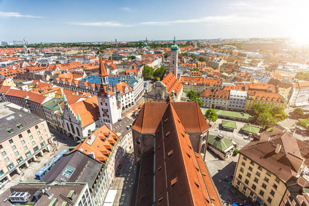 istock Old Town in Munich with sun 901807022