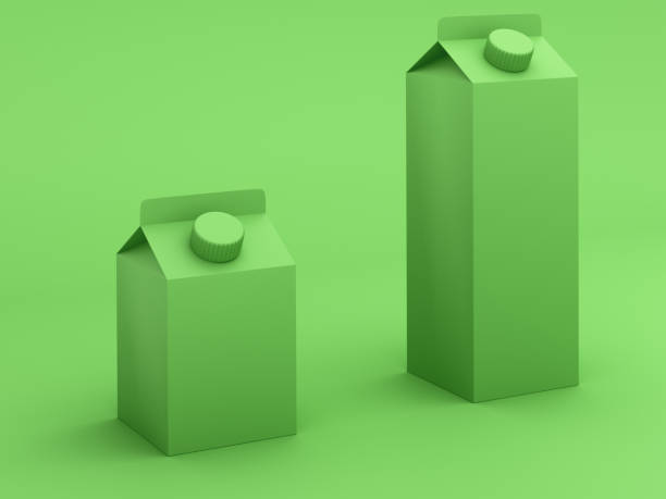 verde tonos cajas de leche - verde color fotografías e imágenes de stock