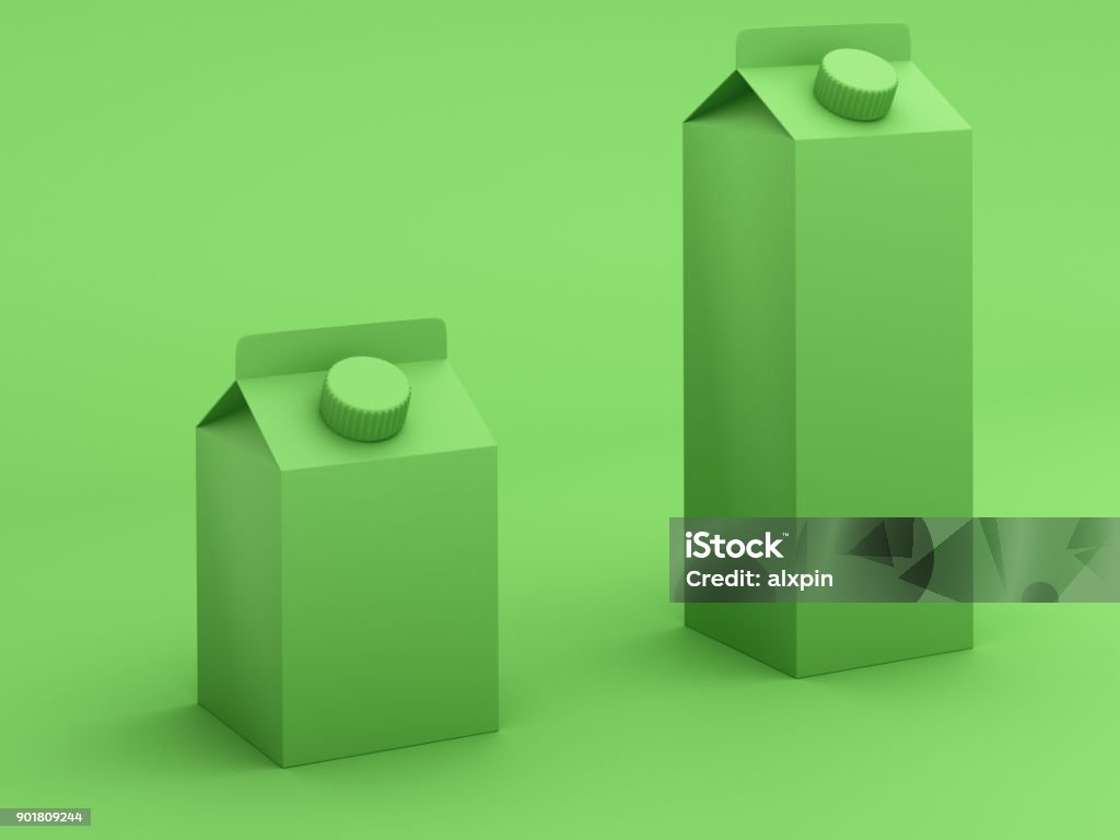 Green toned milk boxes Green toned milk boxes. Digitally generated image Green Color Stock Photo