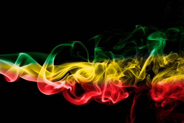 istock Ethiopia national smoke flag 901822080
