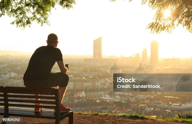 Vista Di Lione - Fotografie stock e altre immagini di Città - Città, Speranza, Aurora