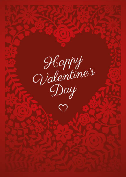 Valentine's Day Card Valentine's Day Card. - Illustration gift tag note stock illustrations