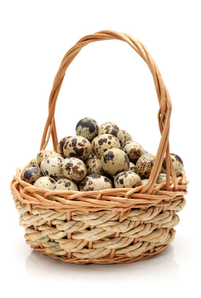 istock Quail eggs are isolated on a white background 901850616