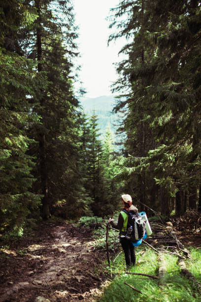 istock Woman hiking in the  mountains 901851368
