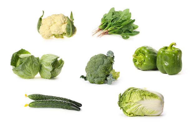 istock Green vegetables  Isolated on White Background 901851456