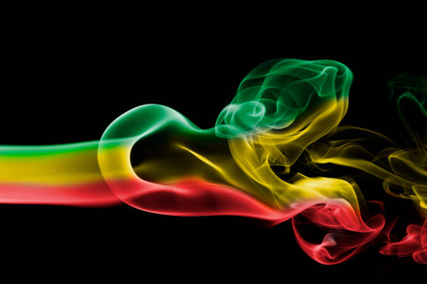 istock Ethiopia national smoke flag 901854988