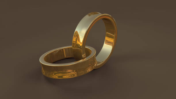 istock pair wedding golden rings 901857900
