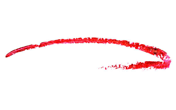 istock Red lipstick smear isolated on white background 901858682