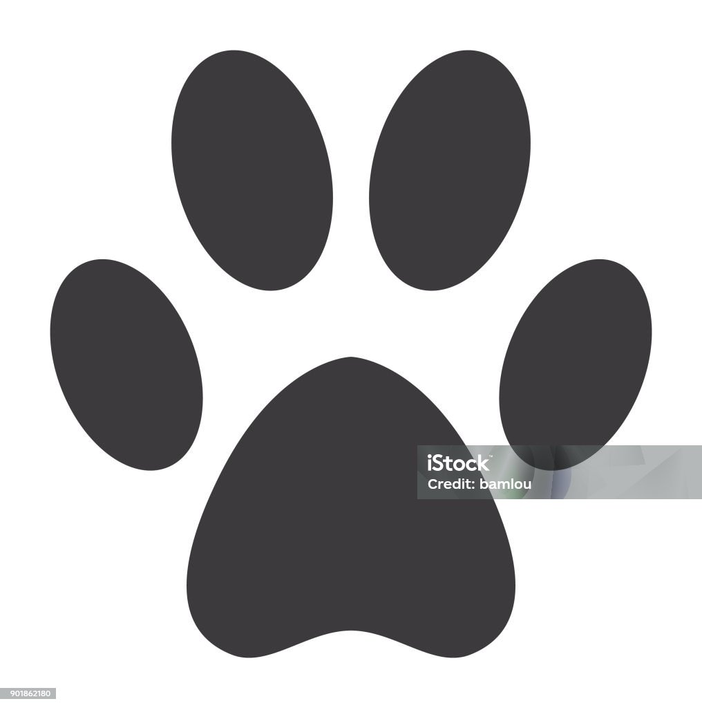 Dog Paw Icon Vector of Dog Paw Icon Dog stock vector