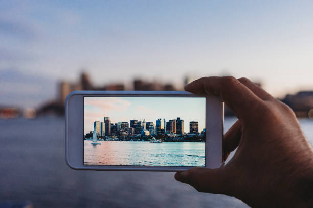 istock Photographing Boston skyline at sunset 901878982