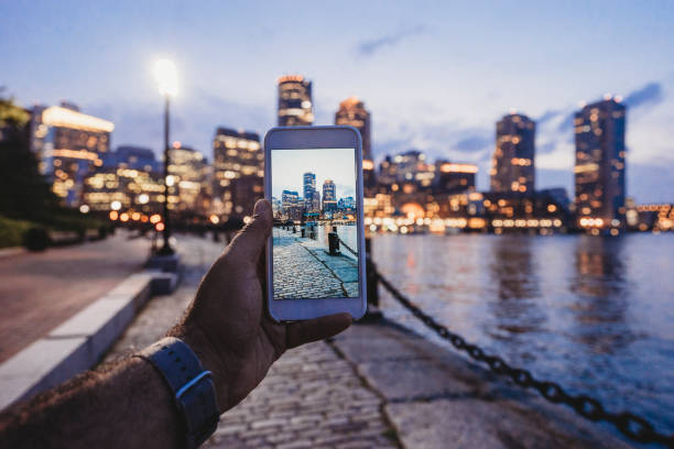 istock Photographing Boston skyline at sunset 901878994