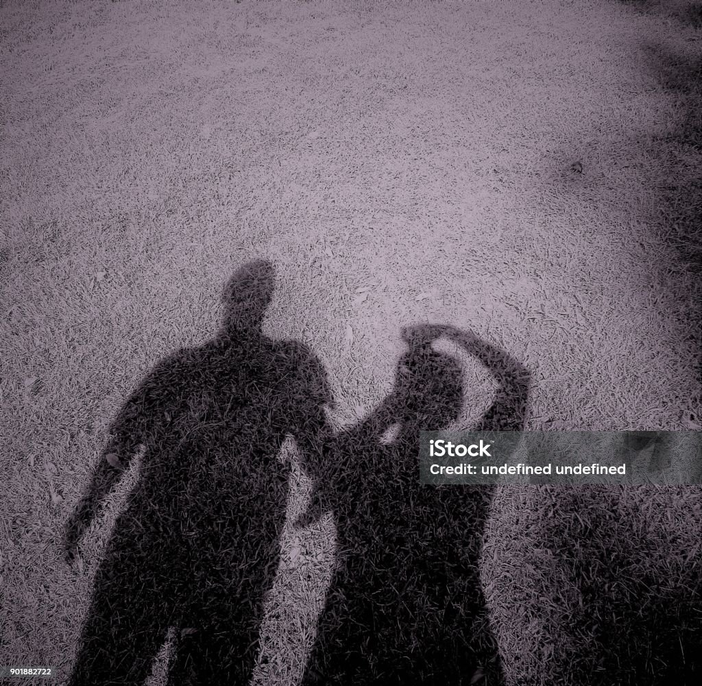 Couple Shadow man and woman shadow pose Abstract Stock Photo
