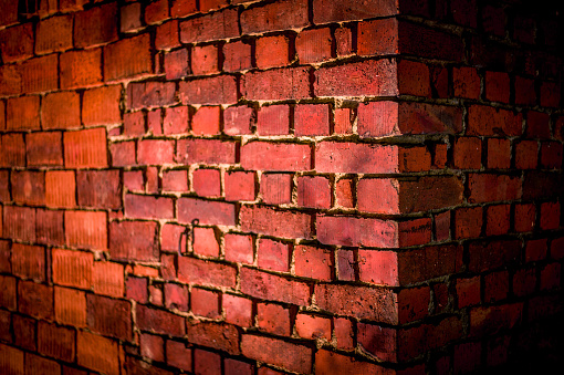 Brick wall Corner - Partly Blurred - Low Depth of Field