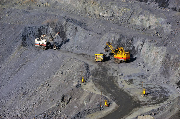 istock Panorama of an open-cast mine extracting iron ore 901899958