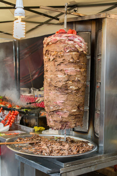 Traditional Turkish Doner Kebab on pole