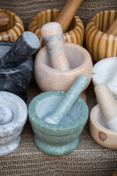 istock wooden mortars and pestles as a kitchenware 901904108