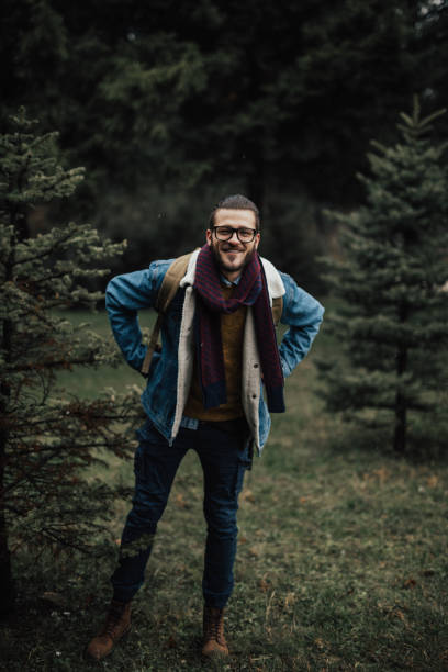 Young man Enjoying a solitary walk